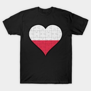 Polish Jigsaw Puzzle Heart Design - Gift for Polish With Poland Roots T-Shirt